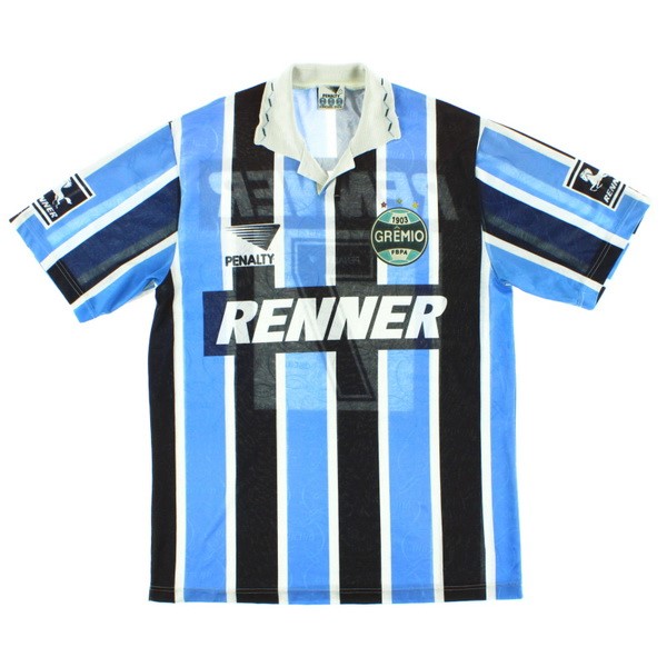 Heimtrikot Thailand Grêmio Retro 1995 Blau Günstige Fußballtrikots